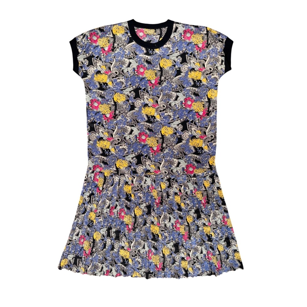 Vintage‎ Handmade Floral Paisley Drop Waist Pleated Midi Dress Retro Cottagecore